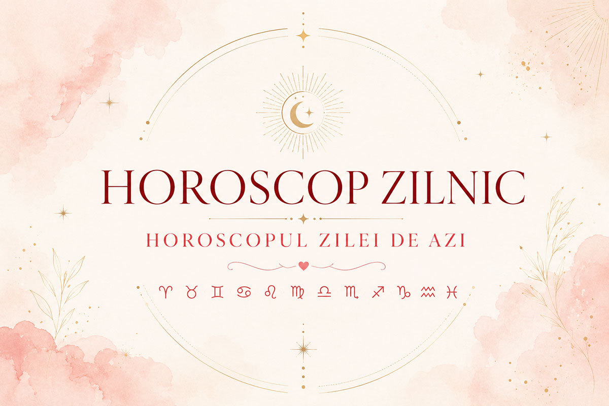 Horoscop zilnic cu simboluri zodiacale decorative